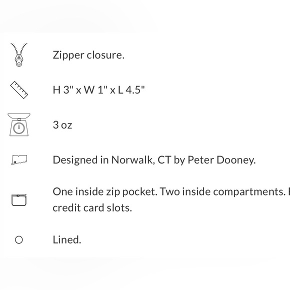 DOONEY & BOURKE SAFFIANO LARGE ZIP AROUND CREDIT CARD CASE. DARK GREY. NEW. - Picture 9 of 9